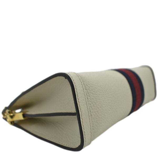 GUCCI Ophidia Small Leather Chain Shoulder Bag White 503877