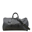 LOUIS VUITTON Keepall 55 Bandouliere Monogram Eclipse Travel Bag Black