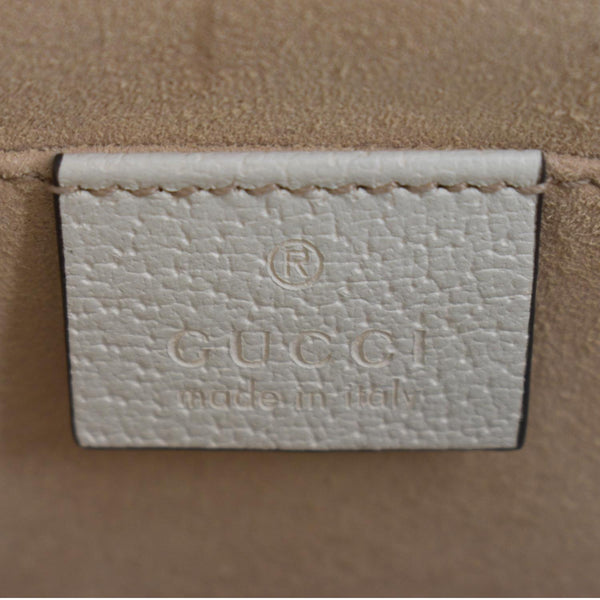 GUCCI Ophidia Small Leather Chain Shoulder Bag White 503877