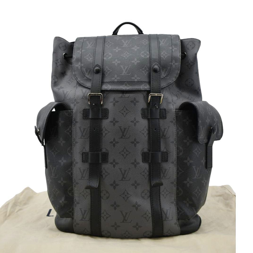 christian louis vuitton backpack LOUIS VUITTON Christopher PM Reverse Monogram Eclipse Backpack Bag Bla
