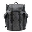 LOUIS VUITTON Christopher PM Reverse Monogram Eclipse Backpack Bag Black