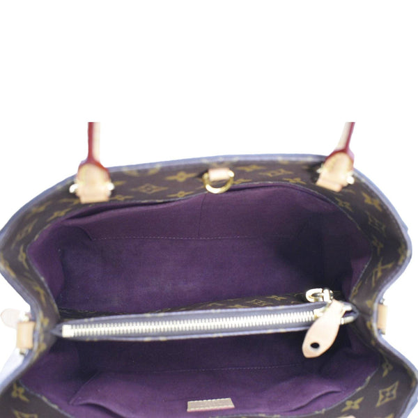 LOUIS VUITTON Montaigne MM Monogram Canvas Shoulder Bag Brown