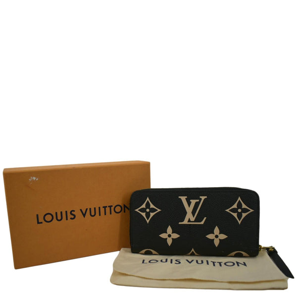 LOUIS VUITTON Zip Around Monogram Empriente Leather Wallet Bicolor