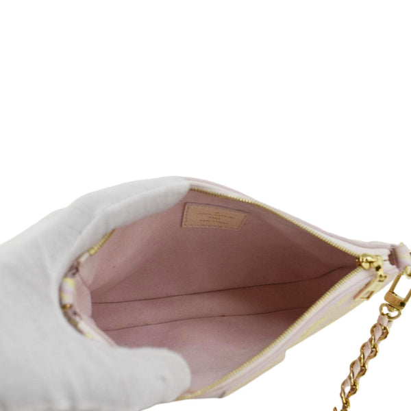 LOUIS VUITTON Pochette Summer Stardust Monogram Empreinte Leather Shoulder Bag Pink