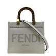 FENDI Sunshine Small Leather Crossbody Bag Off White