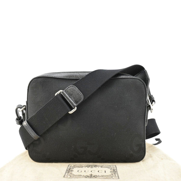 GUCCI  jumbo GG Canvas Messenger Bag Black 675891