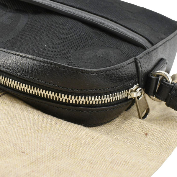 GUCCI  jumbo GG Canvas Messenger Bag Black 675891