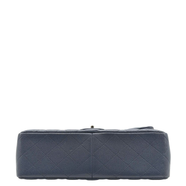 CHANEL Quilted Caviar Leather Shoulder Bag Blue lower look