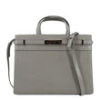 YVES SAINT LAURENT Small Manhattan Leather Shopper Tote Bag Grey