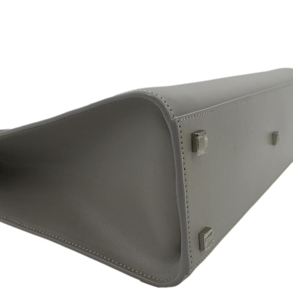 YVES SAINT LAURENT Small Manhattan Leather Shopper Tote Bag Grey