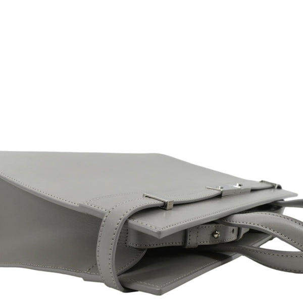 YVES SAINT LAURENT Small Manhattan Leather Shopper Tote Bag Grey