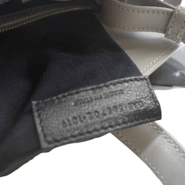 YVES SAINT LAURENT Small Manhattan Leather Shopper Tote Bag Grey