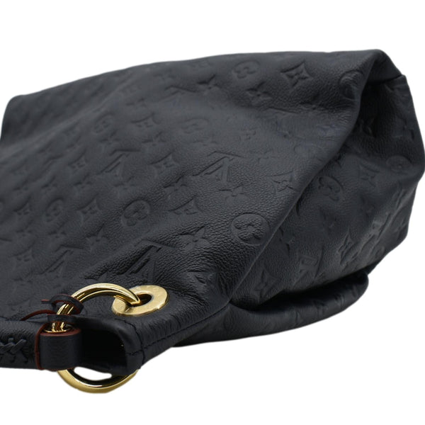 LOUIS VUITTON Artsy MM Monogram Empreinte Leather Shoulder Bag Navy Blue