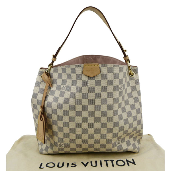 LOUIS VUITTON Graceful PM Damier Azur Shoulder Bag White