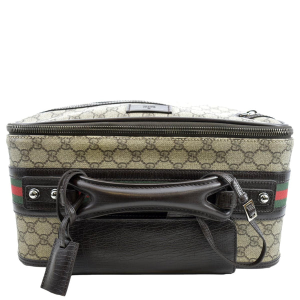GUCCI GG Supreme Suitcase Travel Bag Beige 131170