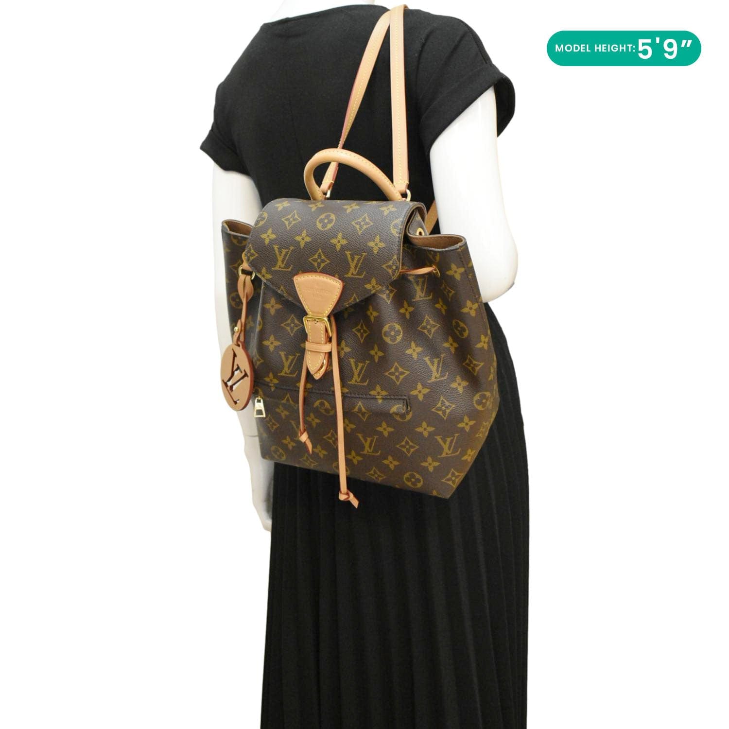 louis vuitton 2020 backpack LOUIS VUITTON Montsouris PM Monogram Canvas Backpack Brown