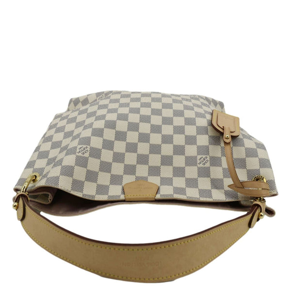 LOUIS VUITTON Graceful PM Damier Azur Shoulder Bag White