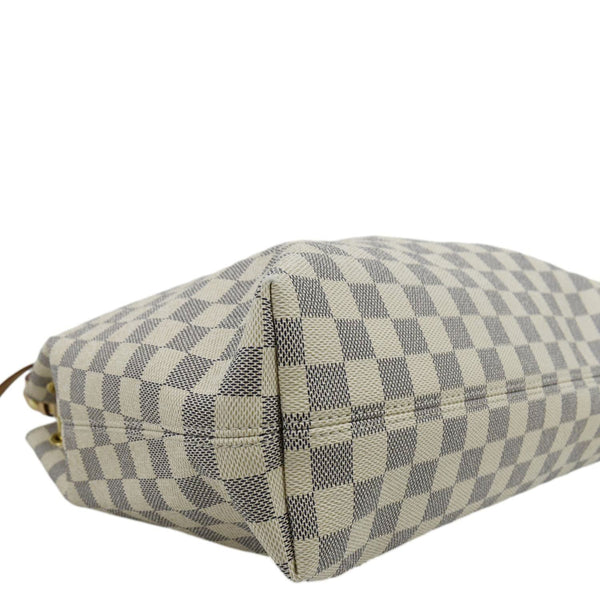 LOUIS VUITTON Graceful PM Damier Azur Shoulder Bag White