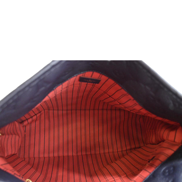 LOUIS VUITTON Artsy MM Monogram Empreinte Leather Shoulder Bag Navy Blue