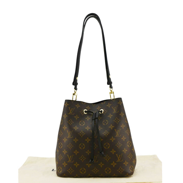 LOUIS VUITTON Neonoe Monogram Canvas Black Shoulder Bag  front side