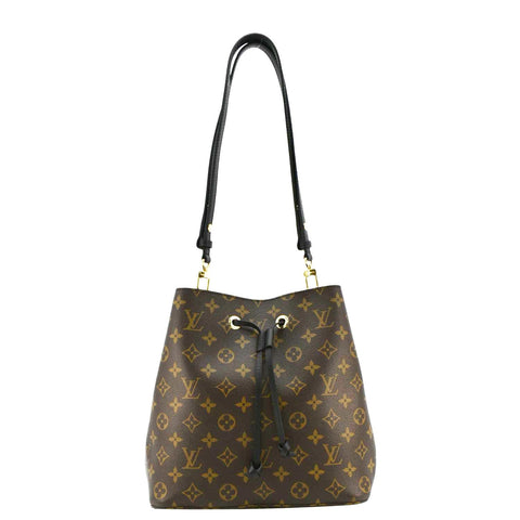 LOUIS VUITTON Neonoe Monogram Canvas Shoulder Bag Black