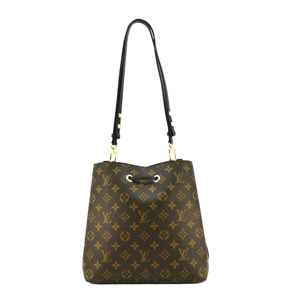 LOUIS VUITTON Neonoe Monogram Canvas Black Shoulder Bag back side