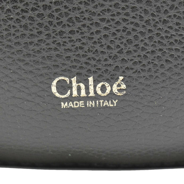 CHLOE Aby Medium Leather Tote Shoulder Bag Black