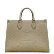 LOUIS VUITTON Cream leather Tote Bag front look