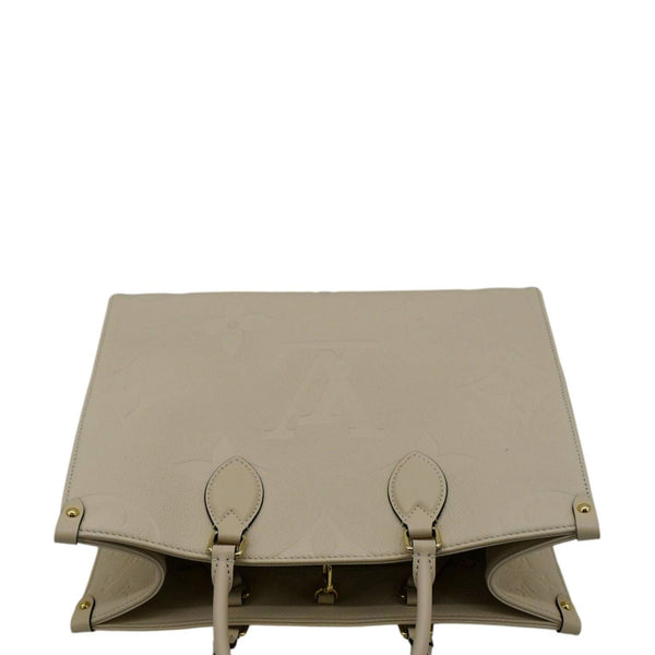 LOUIS VUITTON Cream leather Tote Bag upper look