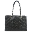 CHANEL Grand Shopping Quilted Leather GST Tote Bag Black