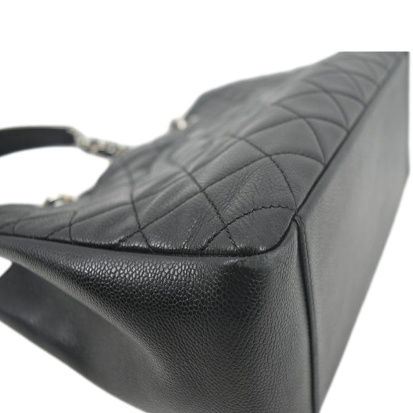 CHANEL Grand Shopping Quilted Leather GST Tote Bag Black