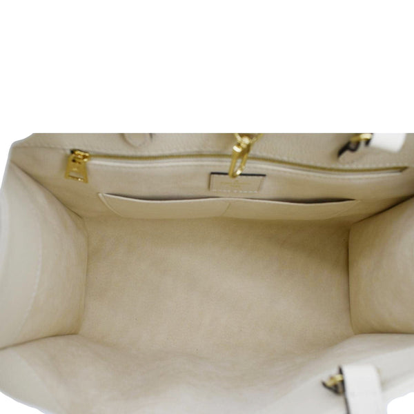 LOUIS VUITTON Cream leather Tote Bag inner look