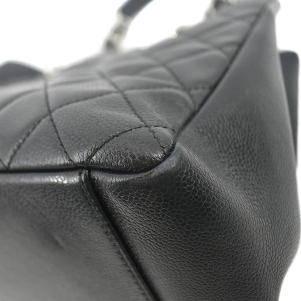 CHANEL Grand Shopping Quilted Leather GST Tote Bag Black