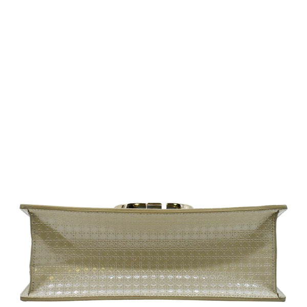 CHRISTIAN DIOR Micro Cannage 30 Montaigne Patent Leather Crossbody Bag Light Beige