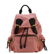 BURBERRY Technical Rucksack Nylon Leather Pink Backpack Bag front look
