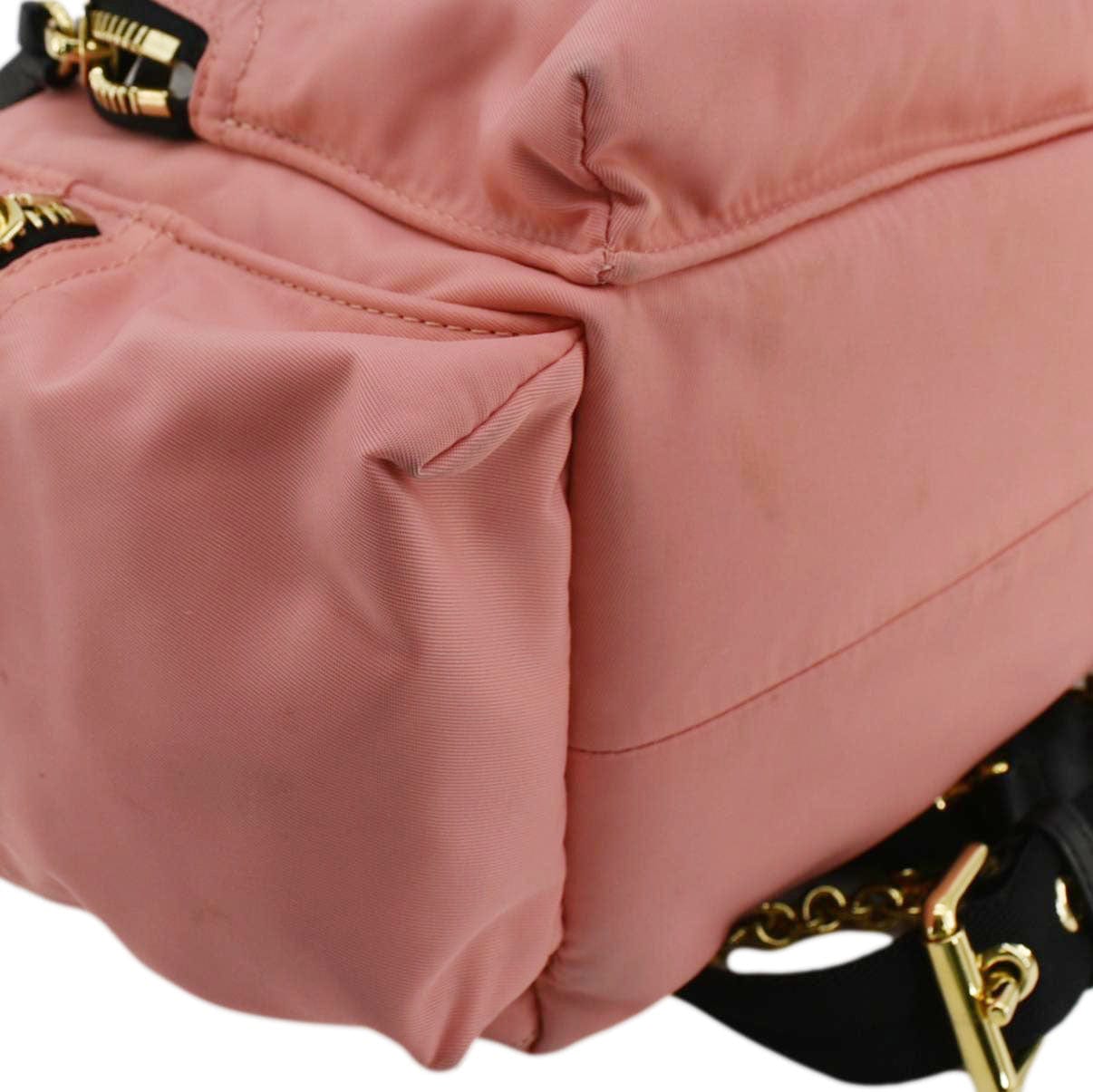 burberry leather detail nylon backpack BURBERRY Technical Rucksack Nylon Leather Pink Backpack Bag