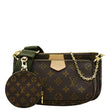LOUIS VUITTON Multi Pochette  Crossbody Bag Brown fronty look