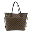 LOUIS VUITTON Neverfull MM Damier Ebene Shoulder Bag Brown