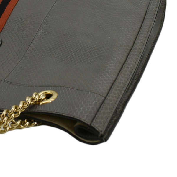 GUCCI Rajah Large Snakeskin Leather Tote Bag 537219