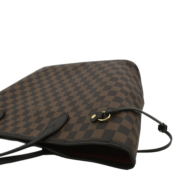 LOUIS VUITTON Neverfull MM Damier Ebene Shoulder Bag Brown