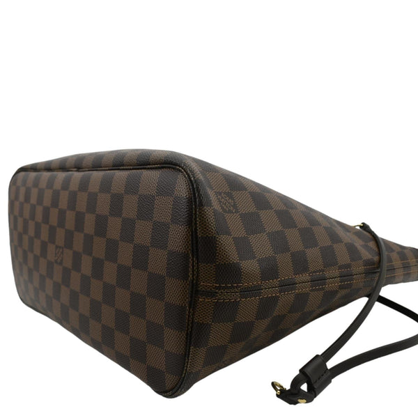 LOUIS VUITTON Neverfull MM Damier Ebene Shoulder Bag Brown