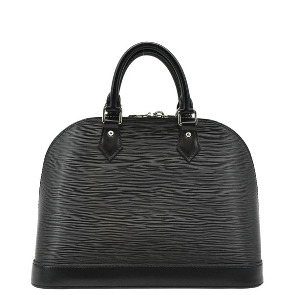 LOUIS VUITTON eather Satchel Bag Black back look