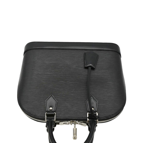 LOUIS VUITTON eather Satchel Bag Black upper look