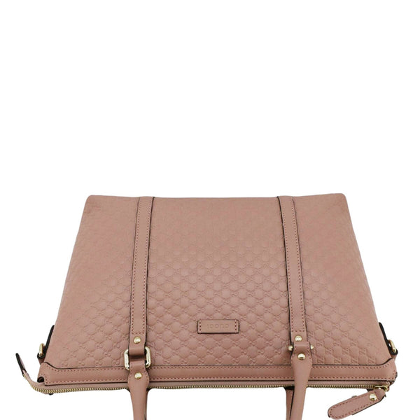 GUCCI Convertible GG Microguccissima Leather Satchel Bag Dusty Pink 449656