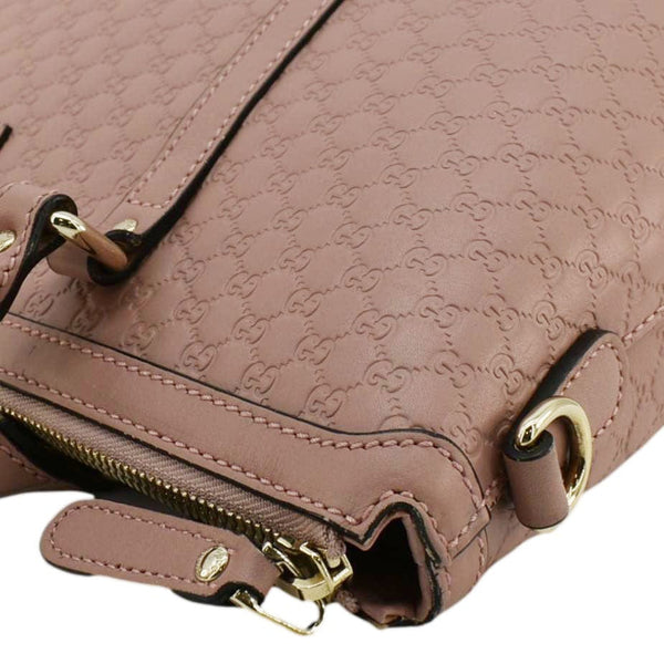 GUCCI Convertible GG Microguccissima Leather Satchel Bag Dusty Pink 449656
