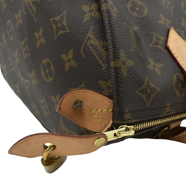 LOUIS VUITTON Speedy 30 Monogram Canvas Satchel Bag Brown