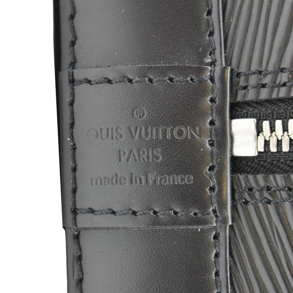 LOUIS VUITTON Alma PM Epi Leather Satchel Bag Black