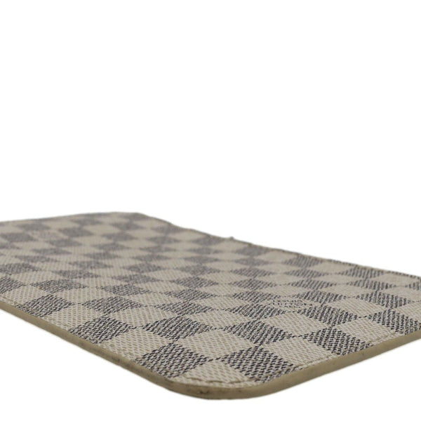 LOUIS VUITTON Wristlet Pochette Damier Azur Pouch White