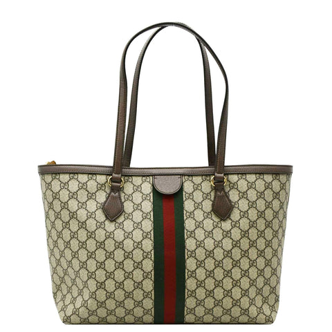 GUCCI Ophidia Medium GG Supreme Canvas Tote Bag Beige 631685
