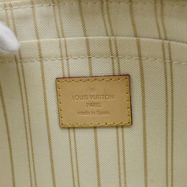 LOUIS VUITTON Wristlet Pochette Damier Azur Pouch White